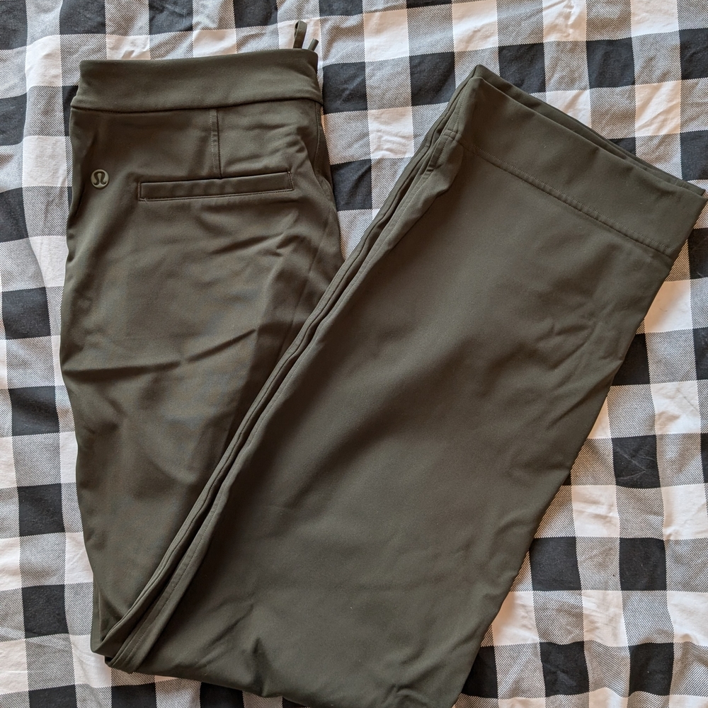 lululemon athletica Olive Wide Leg Pants